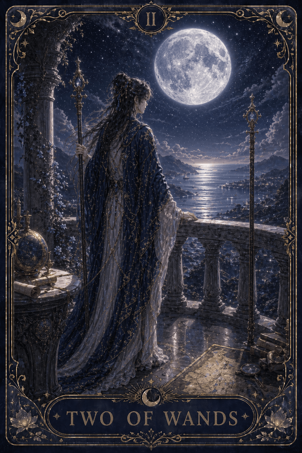 2 완드 · Two of Wands