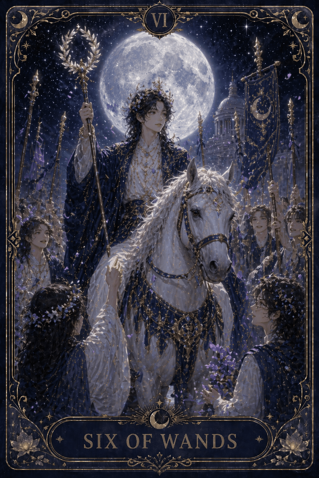 6 완드 · Six of Wands