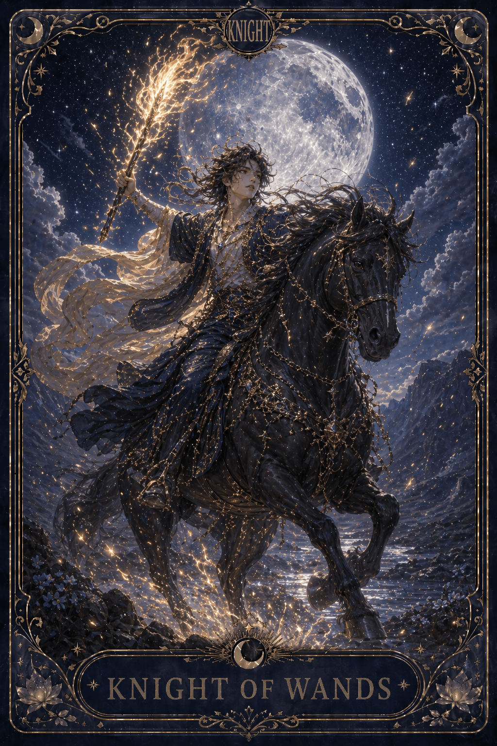 기사 완드 · Knight of Wands