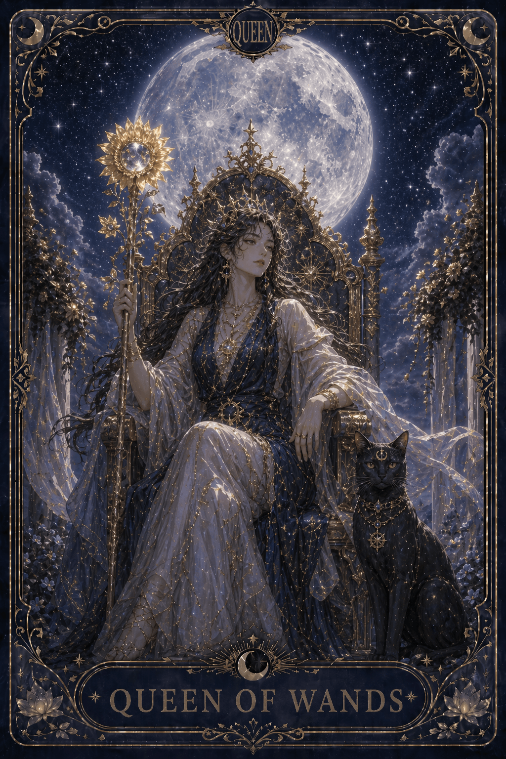 여왕 완드 · Queen of Wands