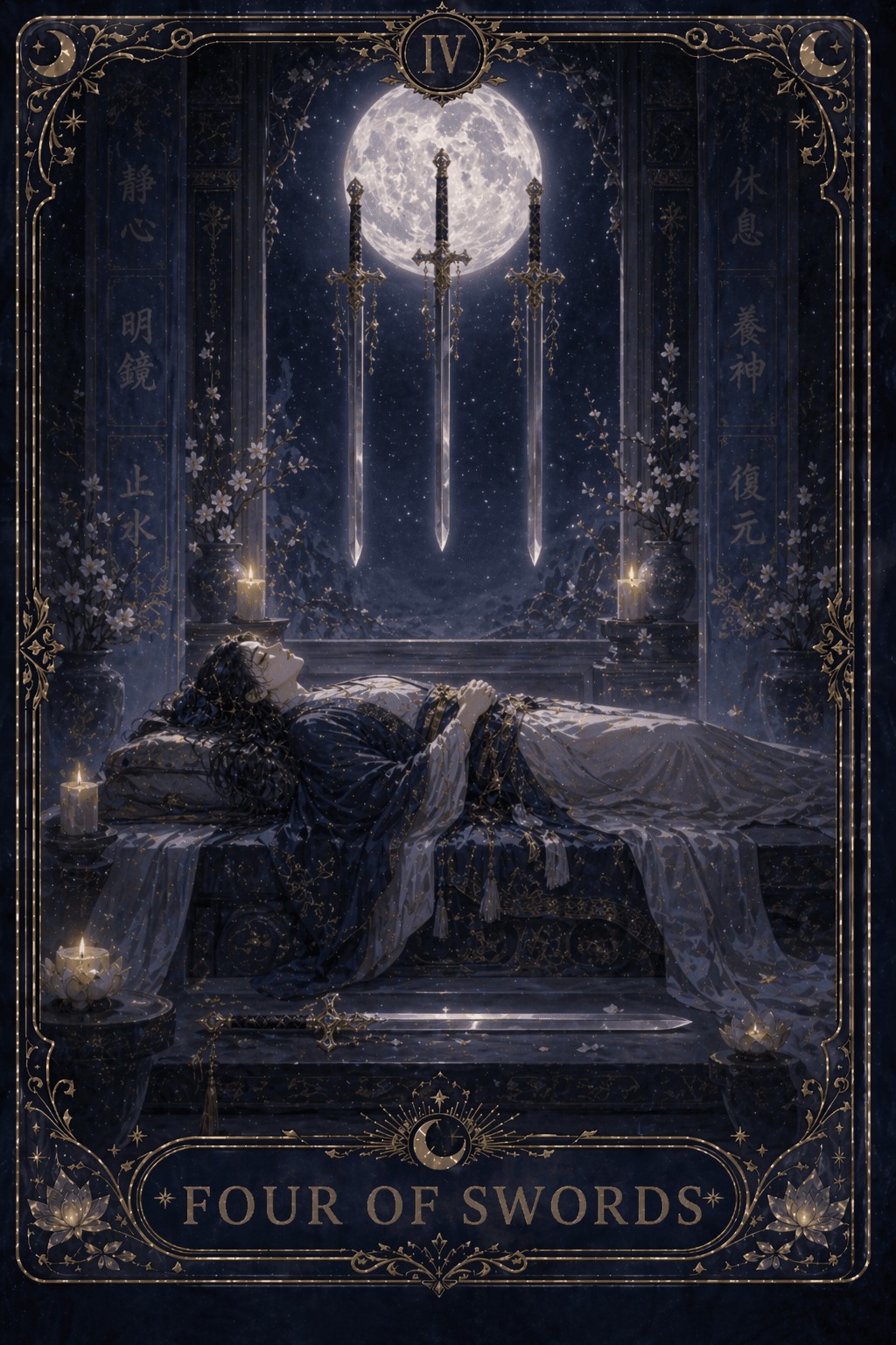 4 소드 · Four of Swords