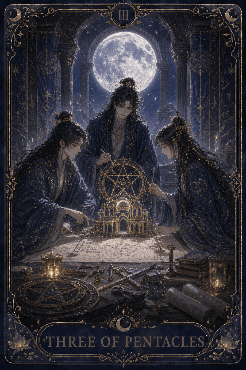 3 펜타클 · Three of Pentacles
