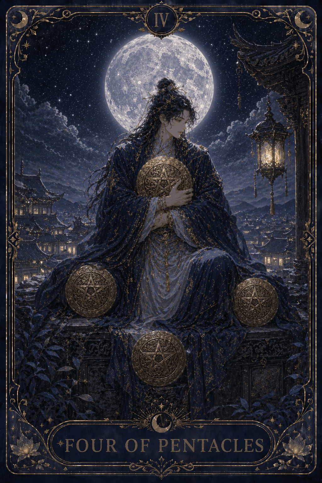 4 펜타클 · Four of Pentacles