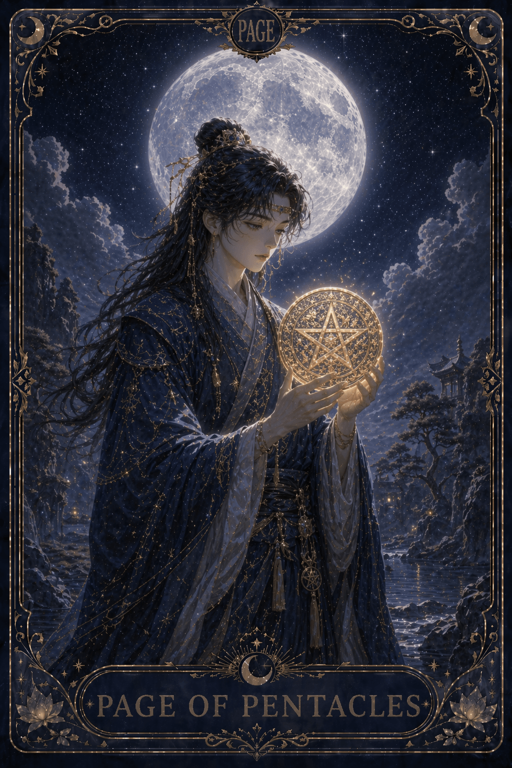 페이지 펜타클 · Page of Pentacles