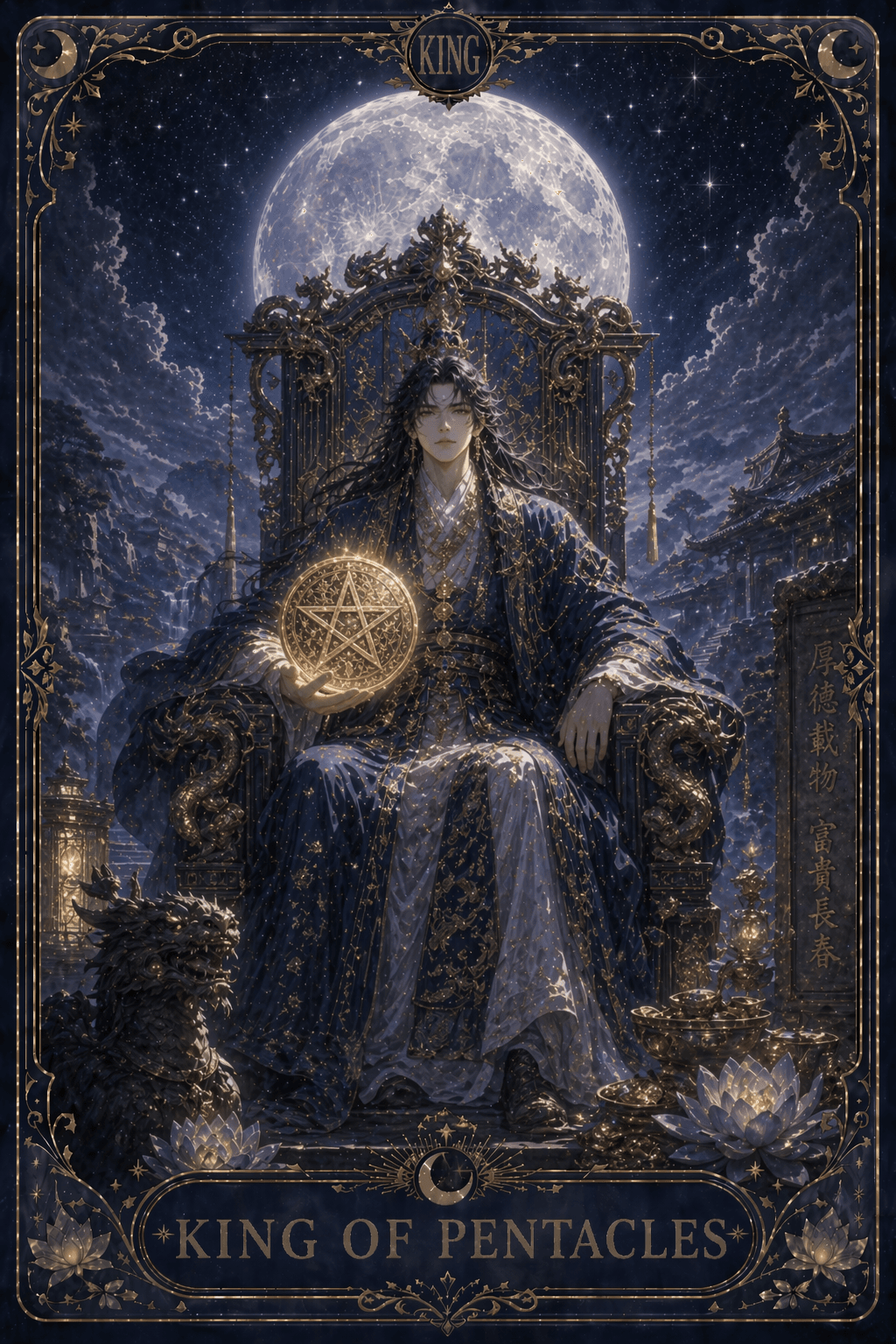 왕 펜타클 · King of Pentacles