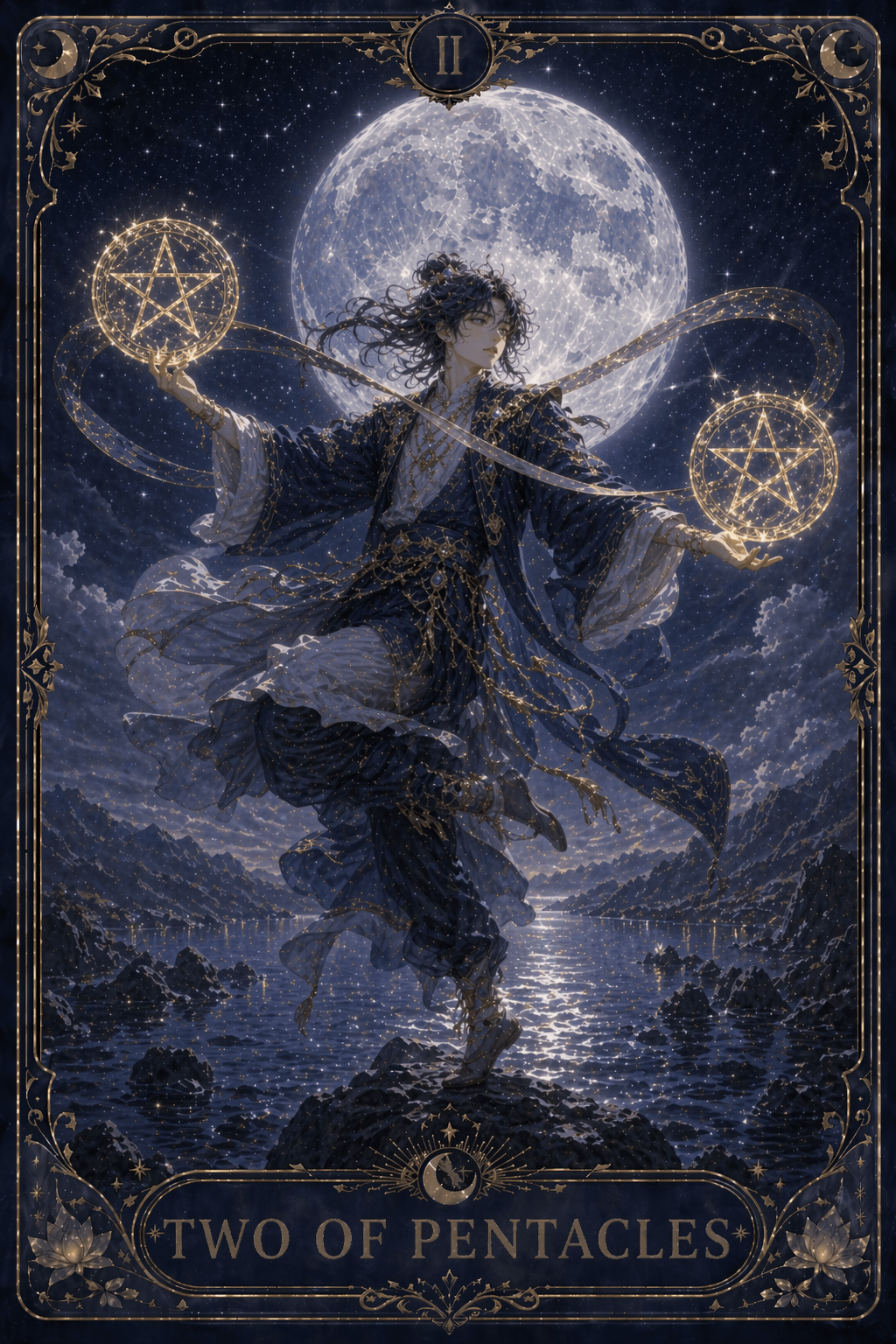 2 펜타클 · Two of Pentacles
