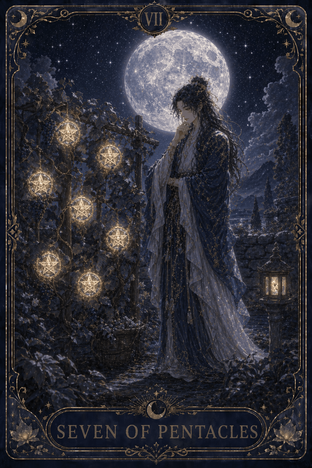 7 펜타클 · Seven of Pentacles